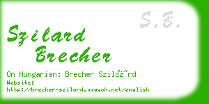 szilard brecher business card